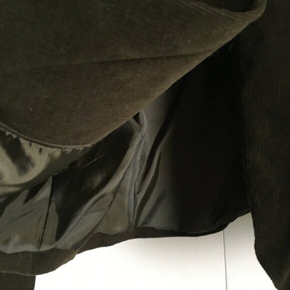 Vintage Y2K Olive Brown Cotton Corduroy Single Button Blazer - Picture 7 of 16